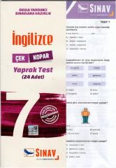 7. Sınıf İngilizce Yaprak Test Sınav Yayınları