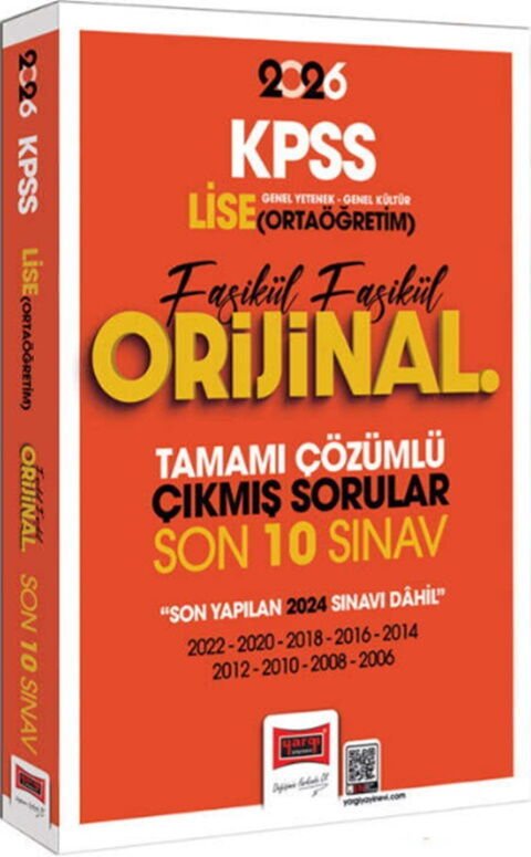 2026 KPSS Lise Ortaöğretim GK GY Fasikül Fasikül Orijinal Tamamı Çözümlü Çıkmış Son 10 Sınav Yargı Yayınları