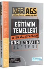 MEB AGS Eğitimin Temelleri ve Türk Milli Eğitim Sistemi Konu Anlatım Defteri Adem Hakan