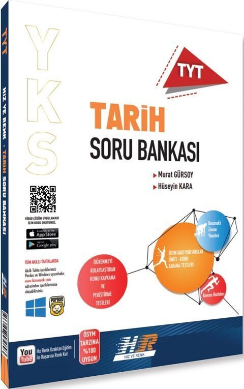 Hız ve Renk TYT Tarih ve AKM Dil Bilgisi Soru Bankası Seti 2 Kitap