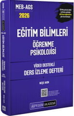 2026 MEB AGS Eğitim Bilimleri Öğrenme Psikolojisi Video Destekli Ders İzleme Defteri Pegem Yayınları