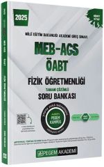 2025 MEB AGS ÖABT Fizik Öğretmenliği Tamamı Çözümlü Soru Bankası Pegem Yayınları