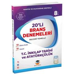 8. Sınıf T.C.İnkılap Tarihi ve Atatürkçülük Beceri Temelli 20 Branş Deneme Zeka Küpü Yayınları