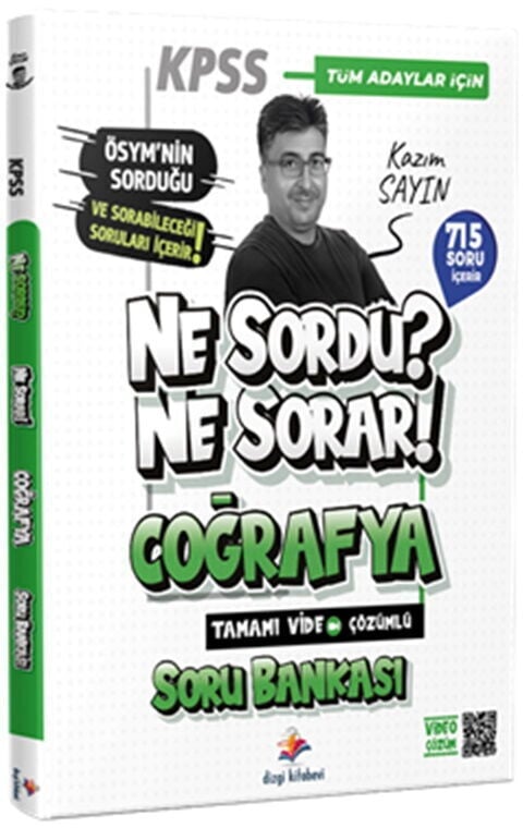 Ne Sordu Ne Sorar KPSS Coğrafya Tamamı Video Çözümlü Soru Bankası Dizgi Kitap