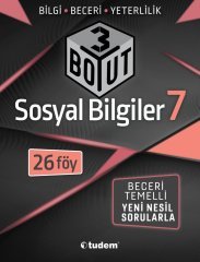 7. Sınıf Sosyal Bilgiler 3 Boyut Föy Tudem Yayınları