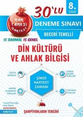 8. Sınıf Din Kültürü ve Ahlak Bilgisi 30 lu Deneme Sınavı Nartest Yayınları