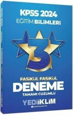 2024 KPSS Eğitim Bilimleri Tamamı Çözümlü 3 Yıldız Fasikül Deneme Yediiklim Yayınları