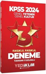 2024 KPSS Genel Yetenek Genel Kültür Fasikül 3 Deneme Yediiklim Yayınları