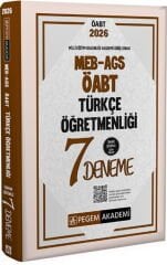 2026 MEB AGS ÖABT Türkçe Öğretmenliği Tamamı Çözümlü 7 Deneme Pegem Yayınları