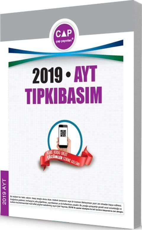 2019 AYT Tıpkı Basım Çap Yayınları