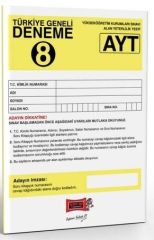 AYT Türkiye Geneli Deneme Sınavı 8 Yargı Yayınları