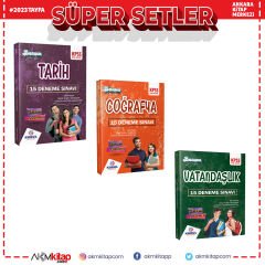 Kurul KPSS Tarih Coğrafya ve Vatandaşlık Baş Ucu Deneme Seti 3 Kitap