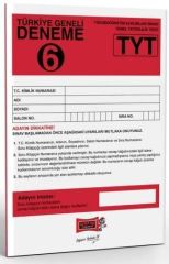 TYT Türkiye Geneli Deneme Sınavı 6 Yargı Yayınları