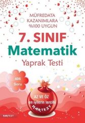 7. Sınıf Matematik Yaprak Test Nartest Yayınları