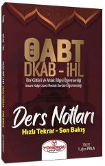 ÖABT Din Kültürü ve Ahlak Bilgisi Öğretmenliği Hızlı Tekrar Son Bakış Ders Notları Yönerge Yayınları