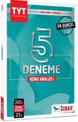 TYT 5 Deneme Kitabı Konu Analizli Sınav Yayınları
