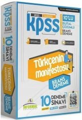 2023 KPSS Türkçenin Manifestosu 10 Deneme İnformal Yayınları
