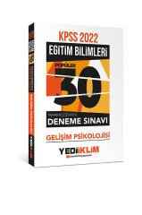 2022 KPSS Eğitim Bilimleri Gelişim Psikolojisi Tamamı Çözümlü 30 Popüler Deneme Yediiklim Yayınları