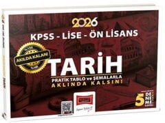 2026 KPSS Lise Ön Lisans Akılda Kalan Pratik Tablo ve Şemalarla Tarih Yargı Yayınları