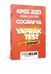 2023 KPSS Genel Kültür Coğrafya Çek Kopart Yaprak Test Yediiklim Yayınları