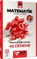 2026 MEB AGS Ahenk Serisi Matematik Sayısal Yetenek Tamamı Video Çözümlü 40 Deneme Yediiklim Yayınları