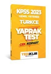 2023 KPSS Genel Yetenek Türkçe Çek Kopart Yaprak Test Yediiklim Yayınları