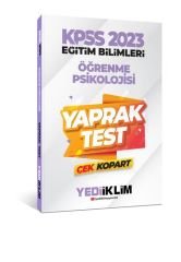 2023 KPSS Eğitim Bilimleri Öğrenme Psikolojisi Çek Kopart Yaprak Test Yediiklim Yayınları
