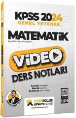 2024 KPSS Matematik Atölye Video Ders Notları Yediiklim Yayınları