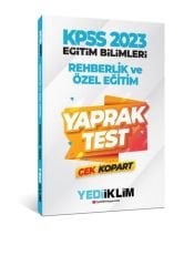 2023 KPSS Eğitim Bilimleri Rehberlik ve Özel Eğitim Çek Kopart Yaprak Test Yediiklim Yayınları