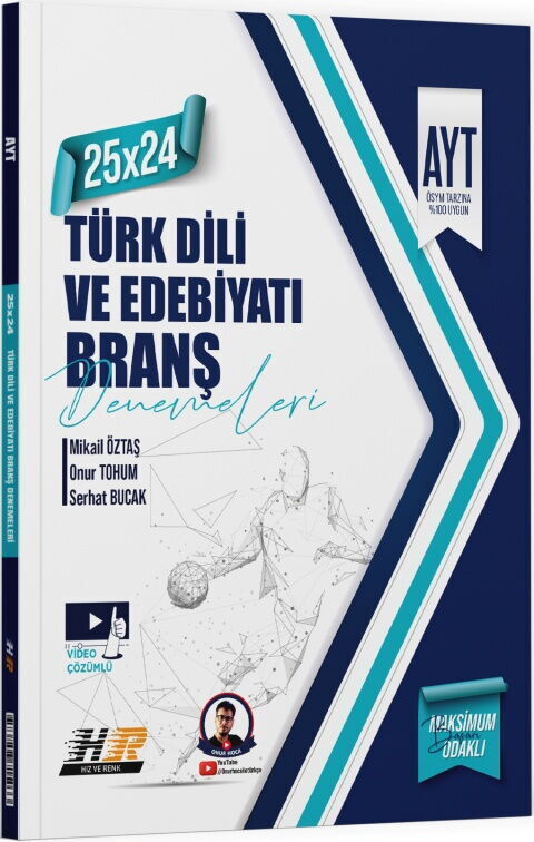 AYT Türk Dili ve Edebiyatı 25 x 24 Denemeleri Hız ve Renk Yayınları
