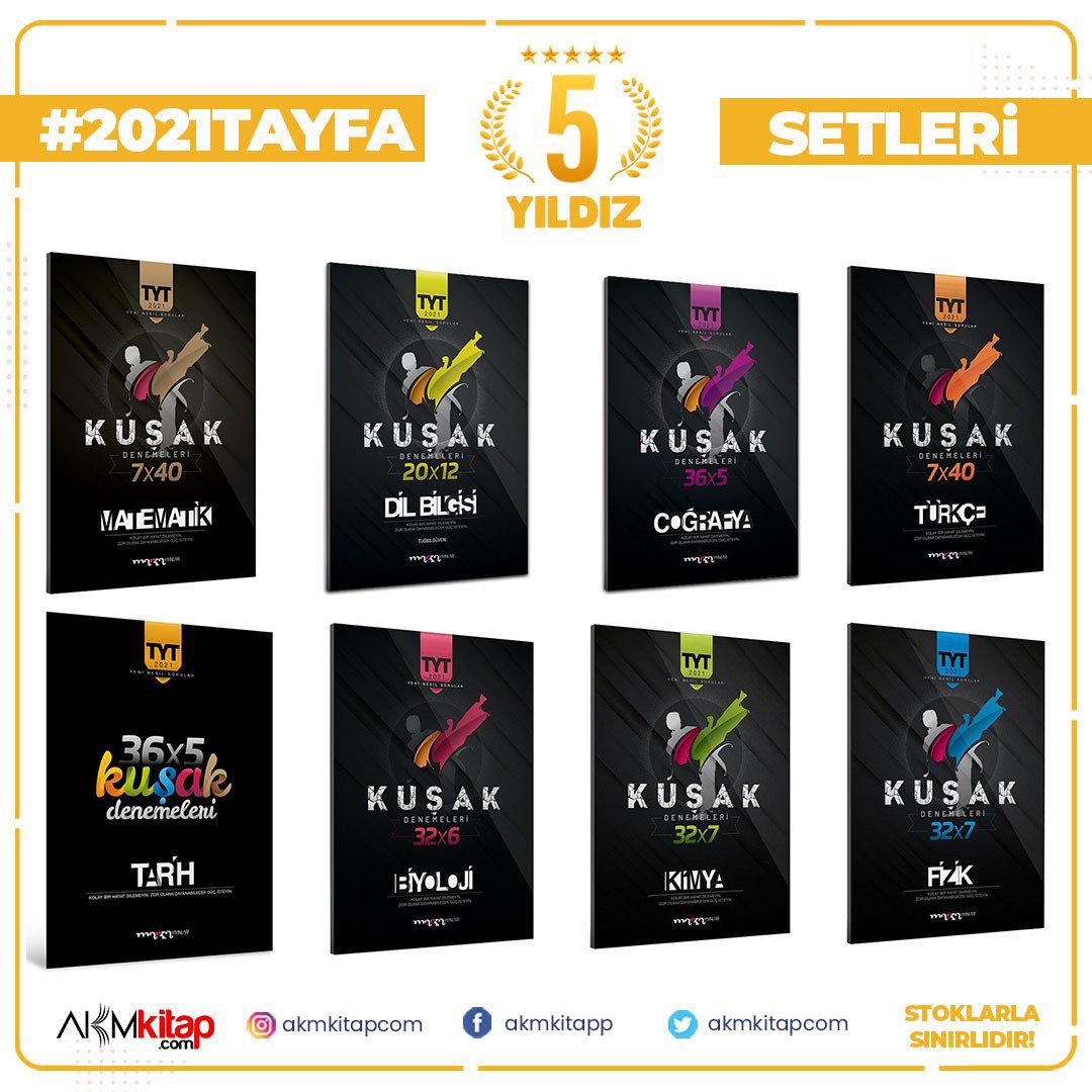 Marka Yayınları TYT Kuşak Deneme Seti 8 Kitap Set