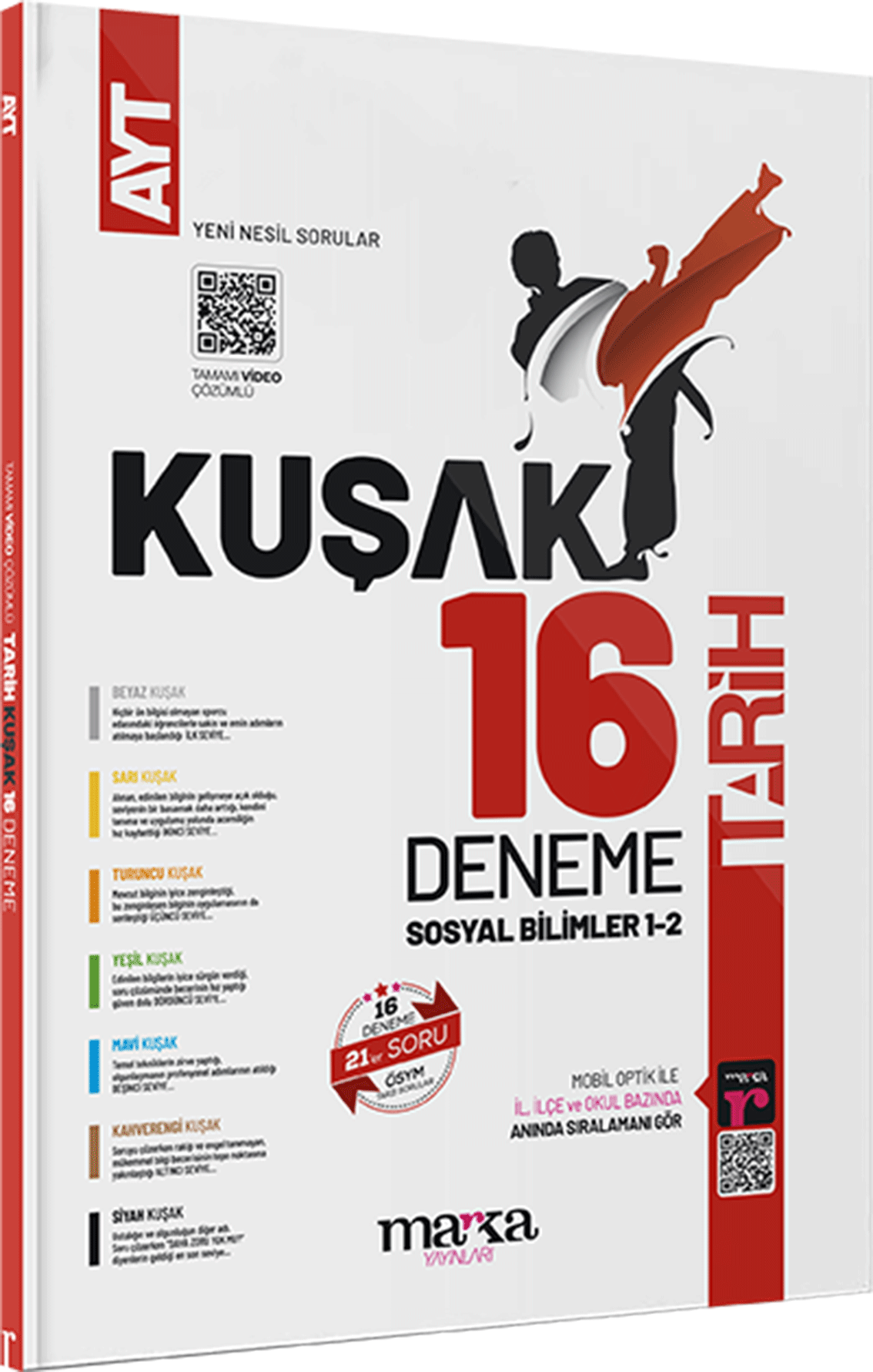 AYT Tarih Kolaydan Zora 16 Kuşak Deneme Tamamı Video Çözümlü Marka Yayınları