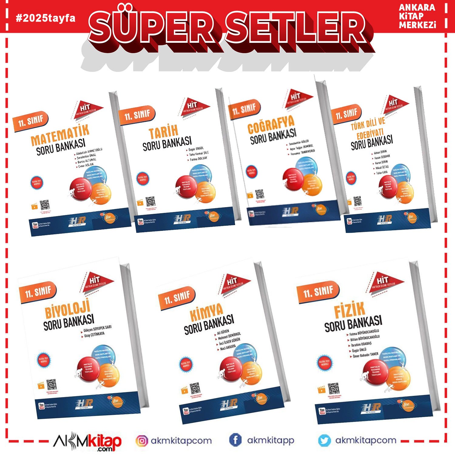 Hız ve Renk 11.Sınıf Soru Bankası Seti 7 Kitap