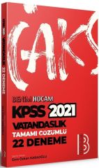 2021 KPSS Vatandaşlık Tamamı Çözümlü 22 Deneme Benim Hocam Yayınları