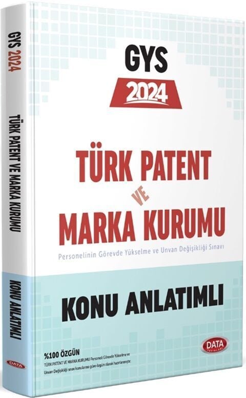 2024 Türk Patent ve Marka Kurumu GYS Konu Anlatımlı Data Yayınları