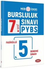 7. Sınıf PYBS İOKBS Bursluluk Sınavı 5 Fasiküllü Deneme Sınavı Data Yayınları