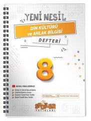 8. Sınıf Din Kültürü ve Ahlak Bilgisi Yeni Nesil Defteri Spoiler Yayınları