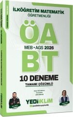 2026 MEB AGS ÖABT İlköğretim Matematik Öğretmenliği Tamamı Çözümlü 10 Deneme Yediiklim