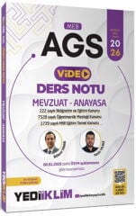 2026 MEB AGS Mevzuat Anayasa Video Ders Notu Yediiklim Yayınları