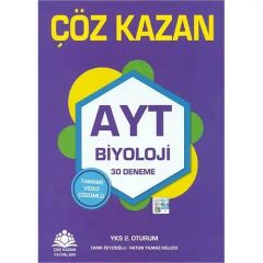 AYT Biyoloji Tamamı Video Çözümlü 30 Deneme Çöz Kazan Yayınları