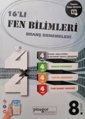 8. Sınıf Fen Bilimleri 16 lı Branş Denemeleri Zeka Küpü Yayınları