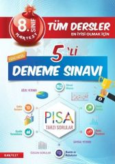 8. Sınıf Nar Tüm Dersler 5 li Deneme Sınavı Nartest Yayınları