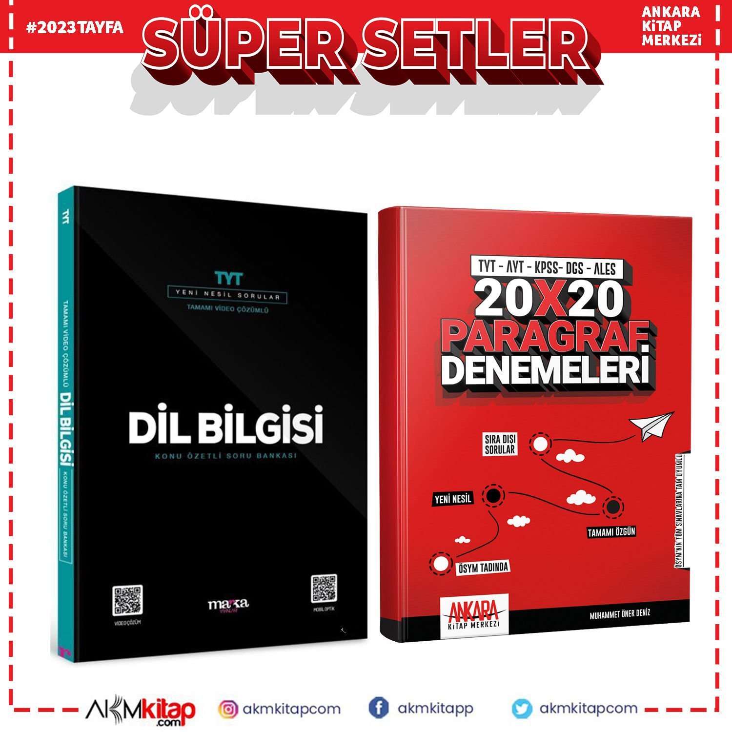 Marka TYT Dil Bilgisi ve AKM Paragraf Deneme Seti 2 Kitap