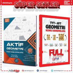 Aktif Öğrenme TYT AYT Geometri 0 dan Başlayanlara ve Full Matematik Konu Deneme Seti 2 Kitap
