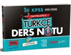 2022 KPSS Genel Yetenek Taktiklerle Türkçe Ders Notu Yargı Yayınları
