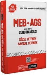 2026 MEB AGS Sözel Yetenek Sayısal Yetenek Tamamı Çözümlü Soru Bankası Pegem Yayınları