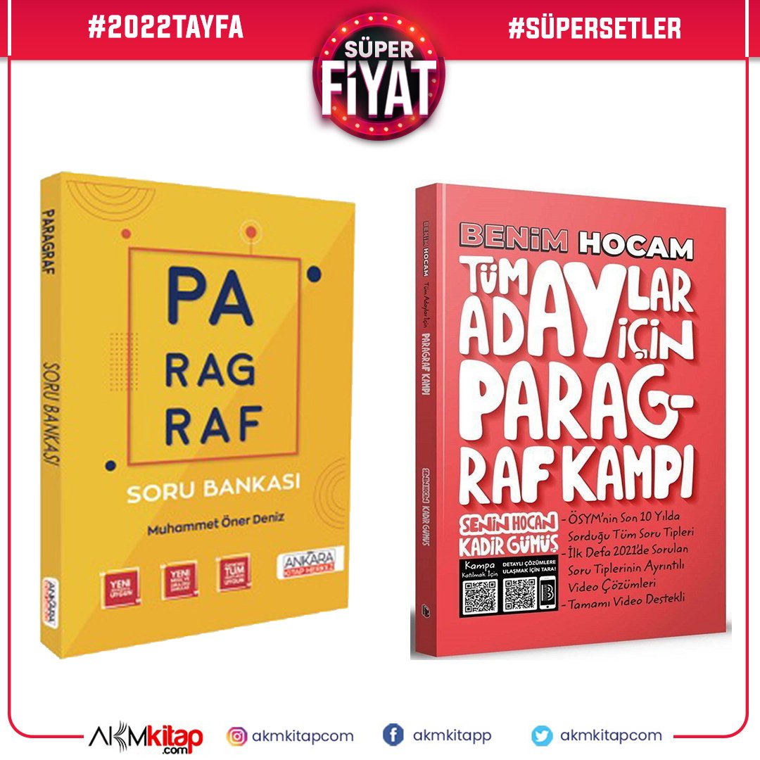 Benim Hocam 5 Günde Paragraf Kampı ve Ankara Kitap Merkezi Paragraf Soru Bankası Seti 2 Kitap