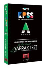 2022 KPSS A Grubu Hukuk İktisat Maliye Muhasebe Yaprak Test Yargı Yayınları