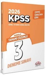 2026 KPSS Genel Yetenek Genel Kültür 3 Deneme Editör Yayınları
