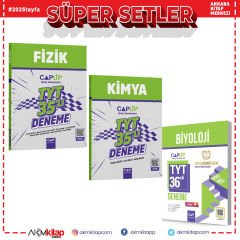 Çap Yayınları TYT Fizik Kimya ve Biyoloji Deneme Seti 3 Kitap